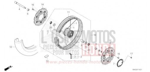 FRONT WHEEL (2) CRF1100A4M de 2021